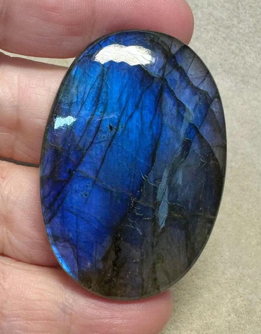 Oval 52x36mm Natural Blue Labradorite Cabochon 21