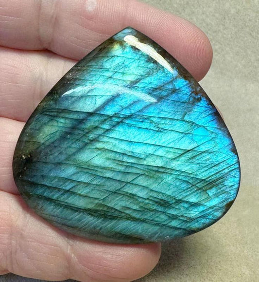 Teardrop 51x53mm Labradorite Cabochon 218