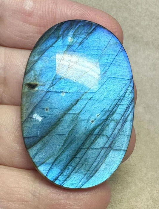 Oval 48x32mm Natural Blue Labradorite Cabochon 28
