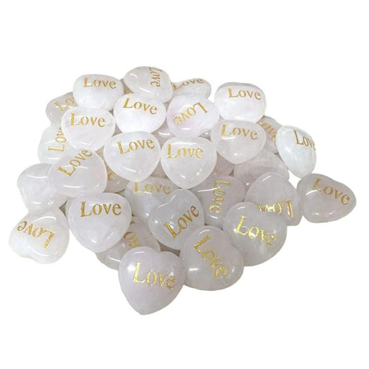 Single Puff Heart 25mm Wide Love Quartz Cabochon