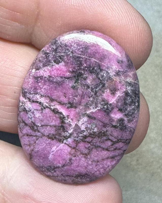 Oval 31x24mm Cobalt Calcite Cabochon 05