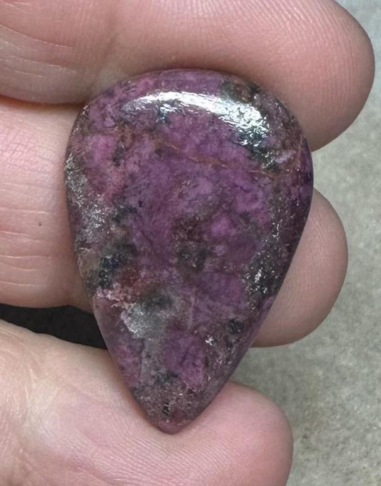 Teardrop 31x20mm Cobalt Calcite Cabochon 09