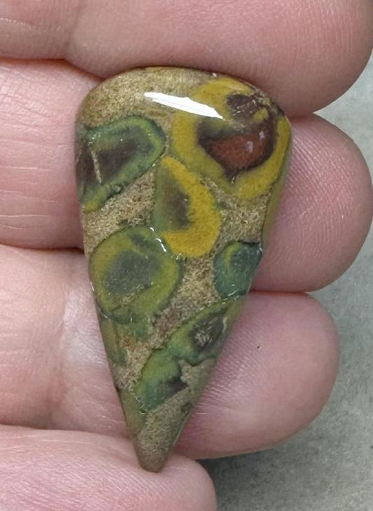 Teardrop 33x17mm Fruit Jasper Cabochon 10