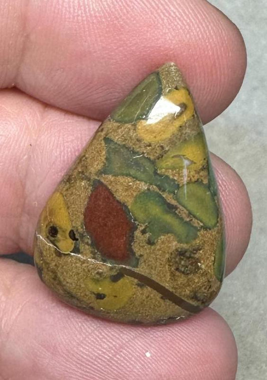 Teardrop 26x19mm Fruit Jasper Cabochon 14