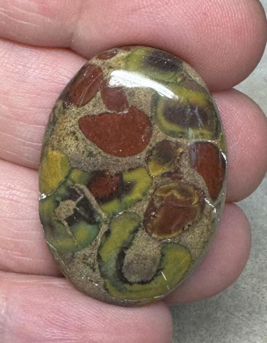 Oval 33x23mm Fruit Jasper Cabochon 28