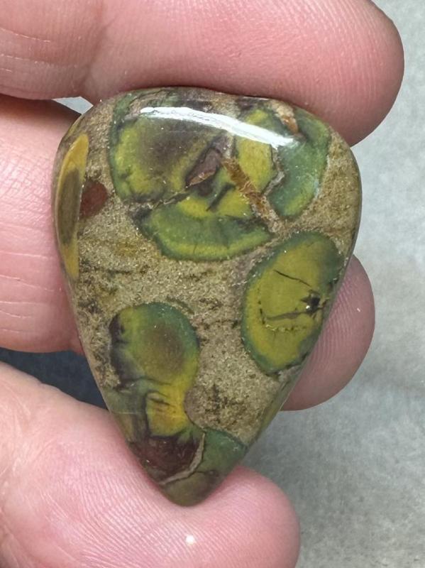 Teardrop 33x23mm Fruit Jasper Cabochon 32