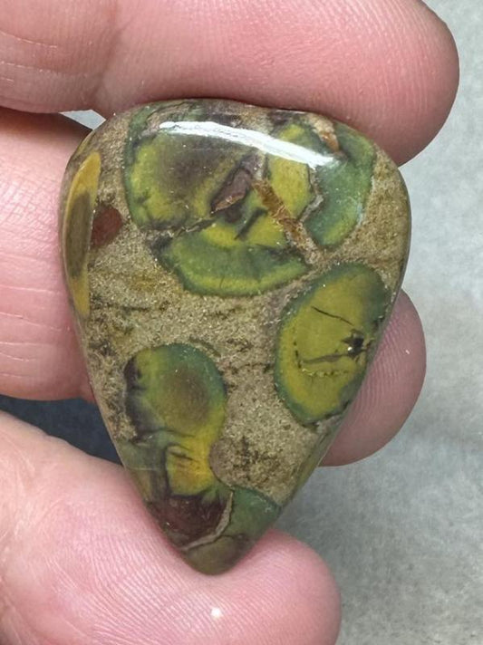 Teardrop 33x23mm Fruit Jasper Cabochon 32