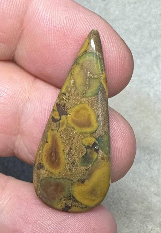 Teardrop 35x15mm Fruit Jasper Cabochon 33