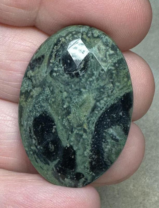 Oval 33x23mm Faceted Kambaba Jasper Cabochon 03