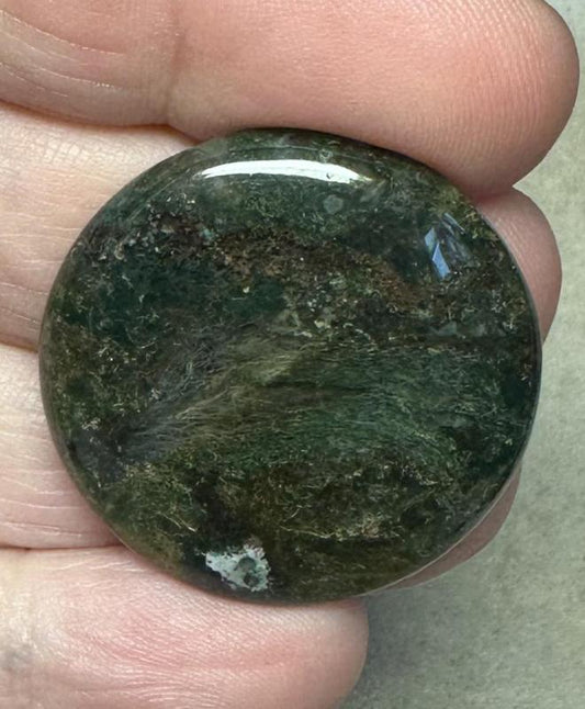 Round 30x30mm Indian Bloodstone Cabochon 14
