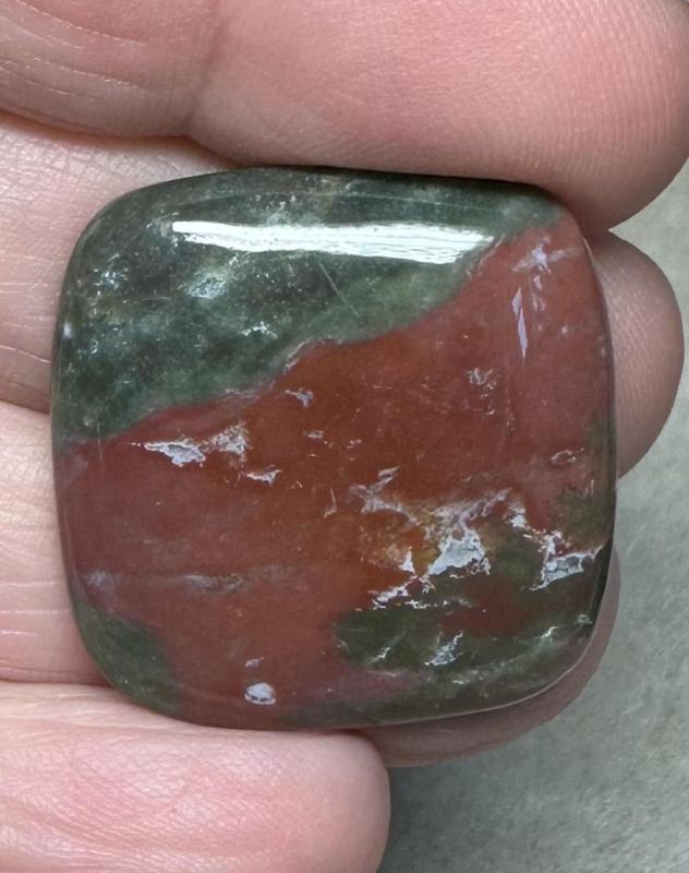 Rectangle 27x26mm Indian Bloodstone Cabochon 18