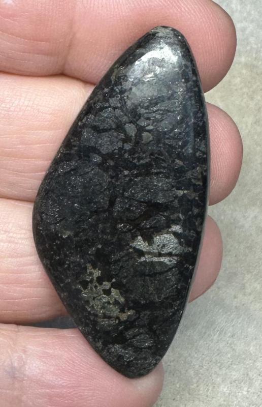 Freeform 49x23mm Nuummite Cabochon 16