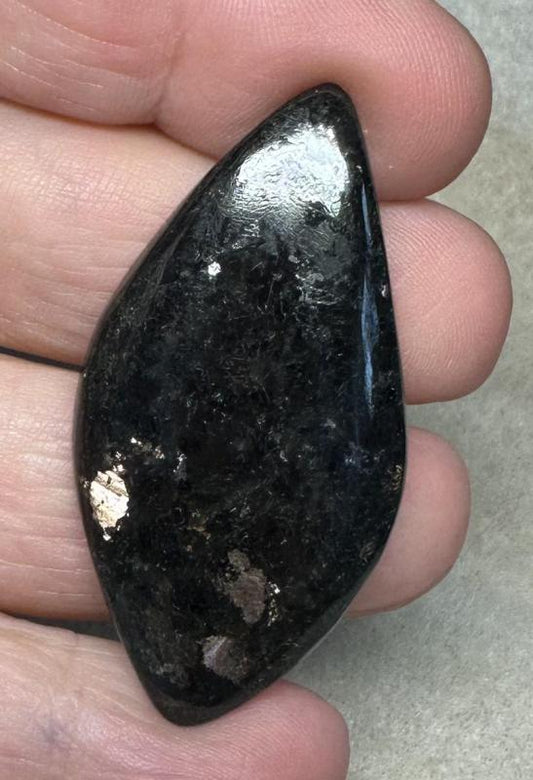 Freeform 47x24mm Nuummite Cabochon 25