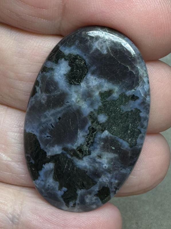 Oval 39x24mm Indigo Gabro Jasper Cabochon 15