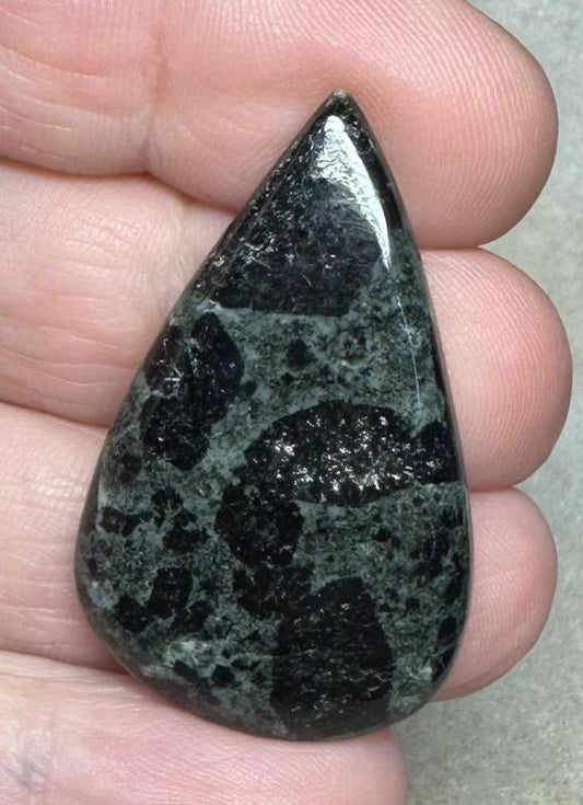 Teardrop 38x23mm Tourmaline in Zoisite Cabochon 03