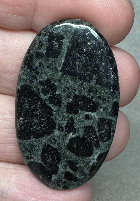 Oval 42x24mm Tourmaline in Zoisite Cabochon 09