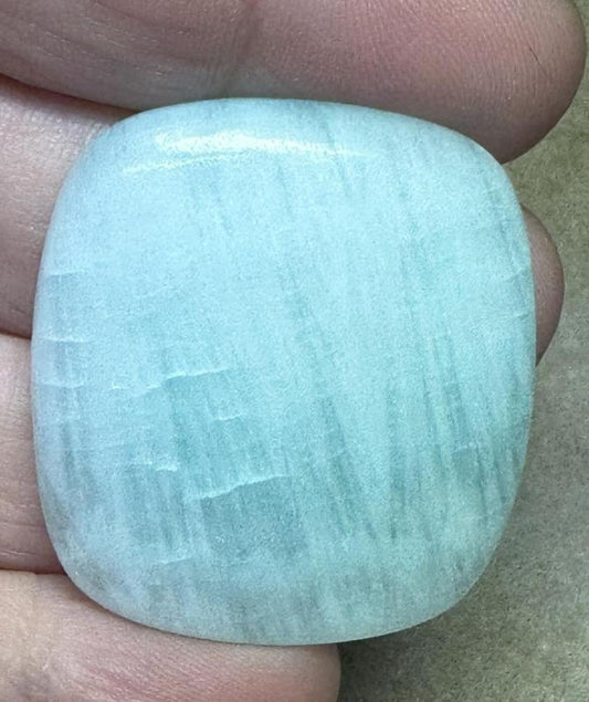 Rectangle 37x33mm Caribbean Blue Calcite Cabochon 15