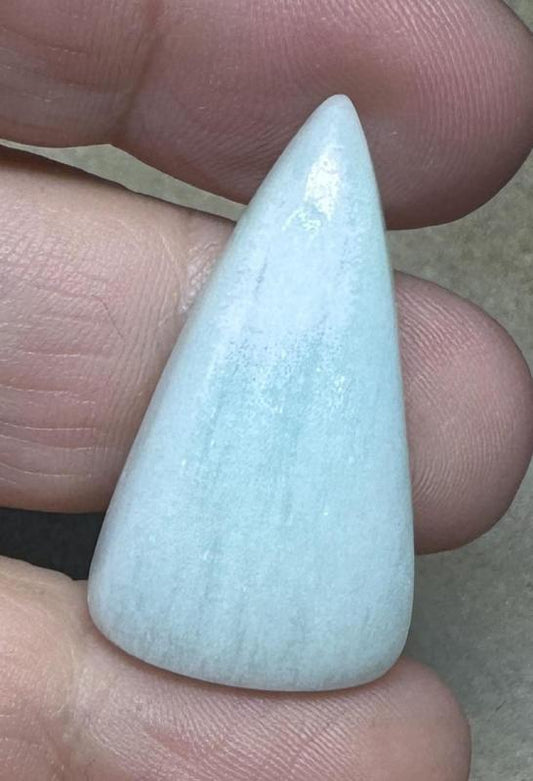 Teardrop 33x18mm Caribbean Blue Calcite Cabochon 26