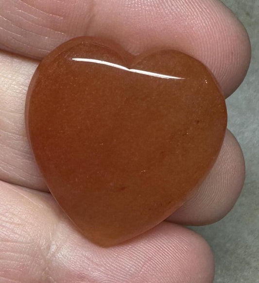 Heart 28x26mm Peach Aventurine Cabochon 02