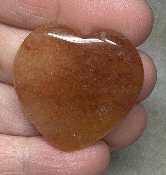 Heart 32x32mm Peach Aventurine Cabochon 04
