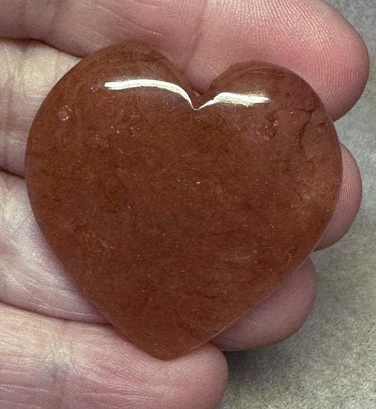 Heart 39x38mm Peach Aventurine Cabochon 08