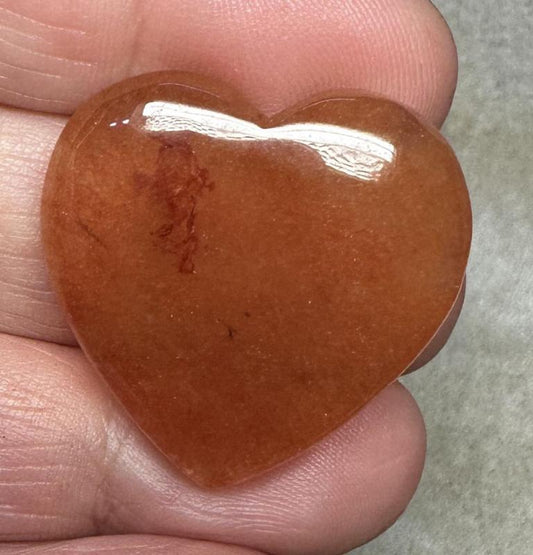 Heart 29x29mm Peach Aventurine Cabochon 10