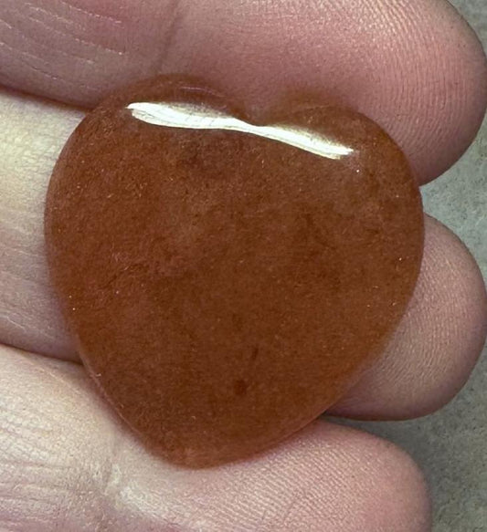 Heart 27x26mm Peach Aventurine Cabochon 11