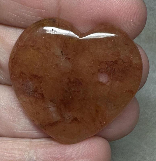 Heart 33x35mm Peach Aventurine Cabochon 12