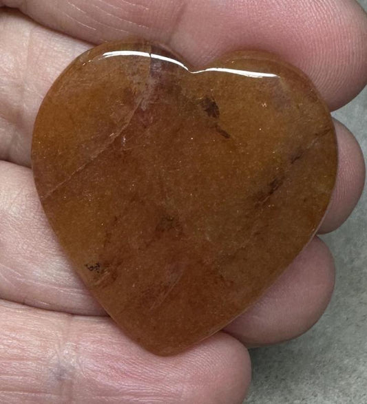Heart 35x33mm Peach Aventurine Cabochon 13