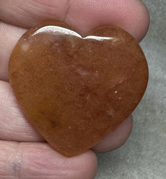 Heart 35x36mm Peach Aventurine Cabochon 14