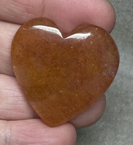 Heart 33x33mm Peach Aventurine Cabochon 15