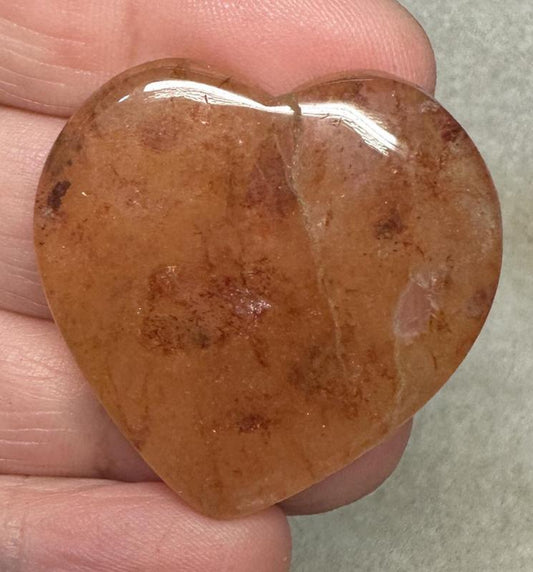 Heart 35x35mm Peach Aventurine Cabochon 16