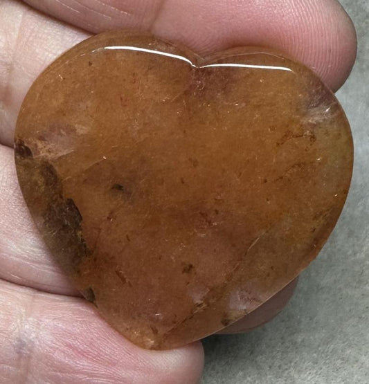 Heart 37x39mm Peach Aventurine Cabochon 18