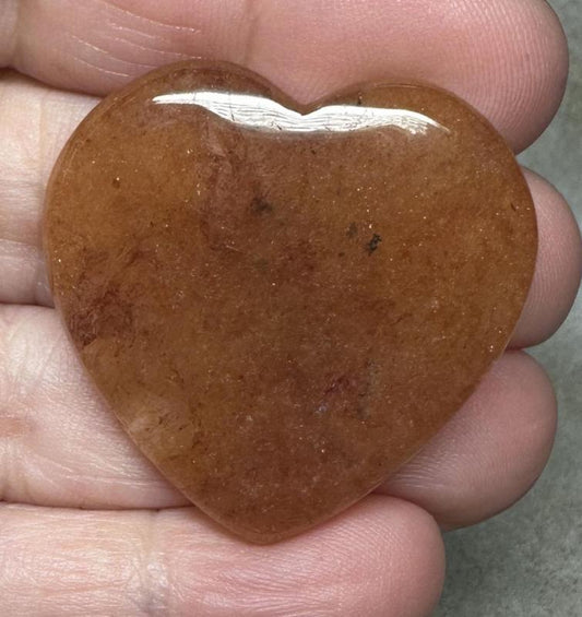 Heart 35x35mm Peach Aventurine Cabochon 19