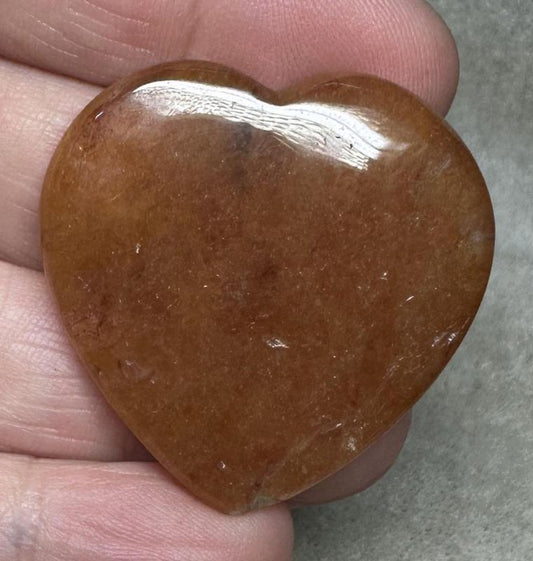 Heart 36x36mm Peach Aventurine Cabochon 20