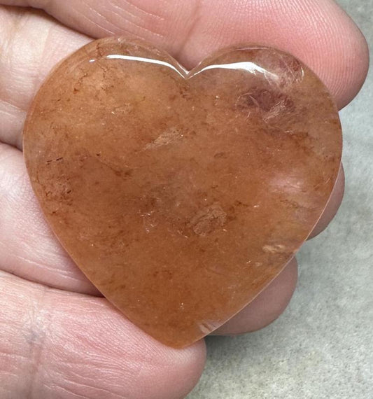 Heart 38x38mm Peach Aventurine Cabochon 22