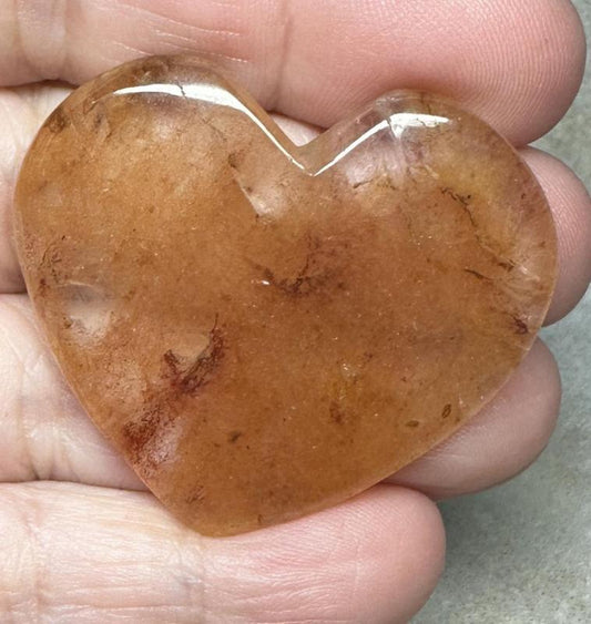 Heart 37x42mm Peach Aventurine Cabochon 24