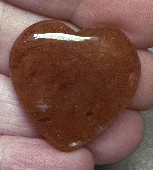 Heart 29x29mm Peach Aventurine Cabochon 25