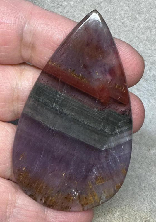 Teardrop 73x42mm Auralite 23 Cabochon 12