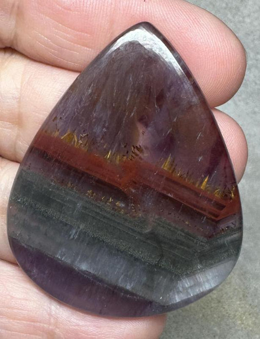 Teardrop 51x41mm Auralite 23 Cabochon 18