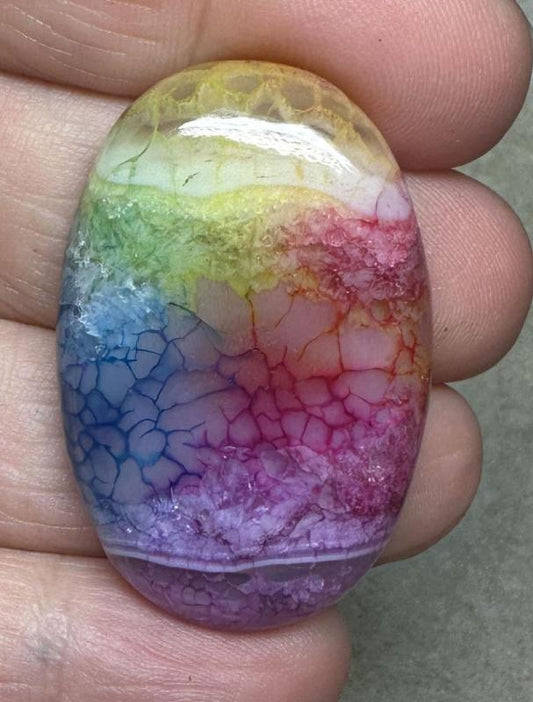 Oval 40x26mm Rainbow Solar Quartz Cabochon 23