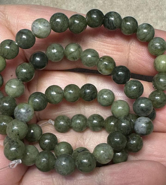 15 inch 6mm Round Taiwan Jade Bead String