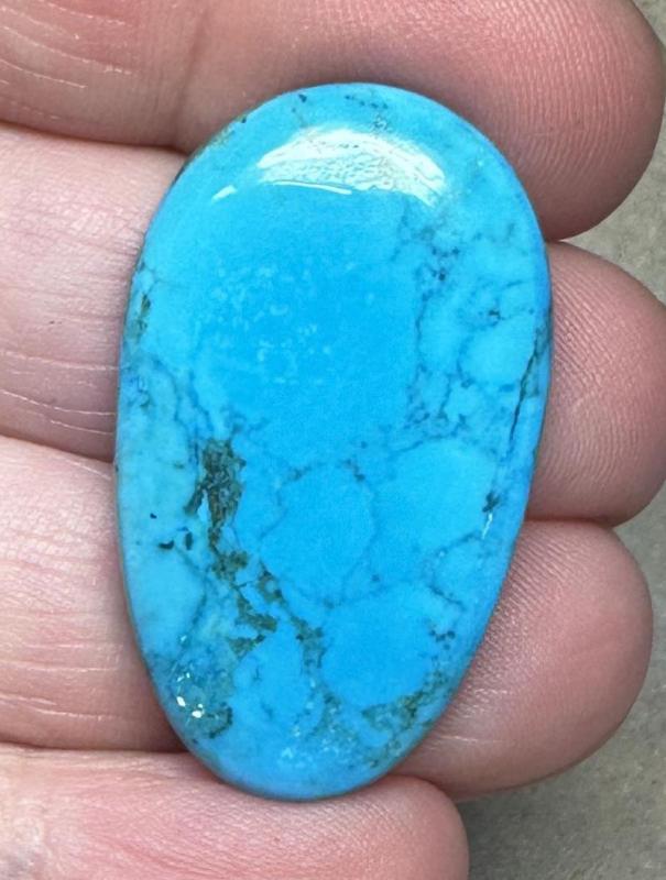 Oval 35x21mm Feroza Turquoise Cabochon 06
