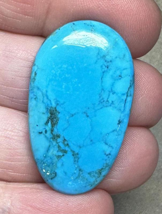 Oval 35x21mm Feroza Turquoise Cabochon 06