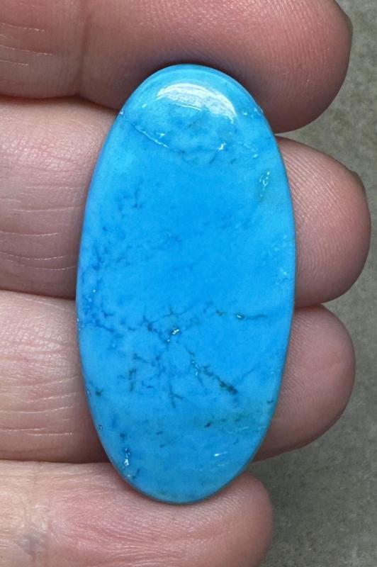 Oval 39x19mm Feroza Turquoise Cabochon 19