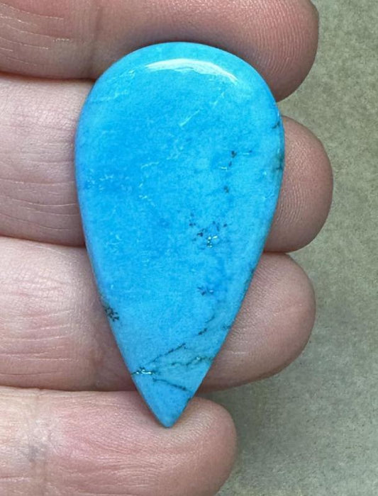 Teardrop 40x22mm Feroza Turquoise Cabochon 23