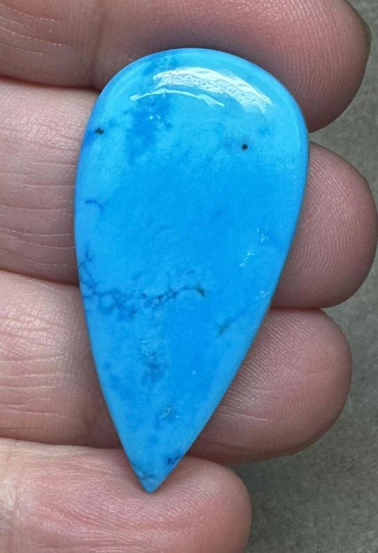 Teardrop 39x20mm Feroza Turquoise Cabochon 24
