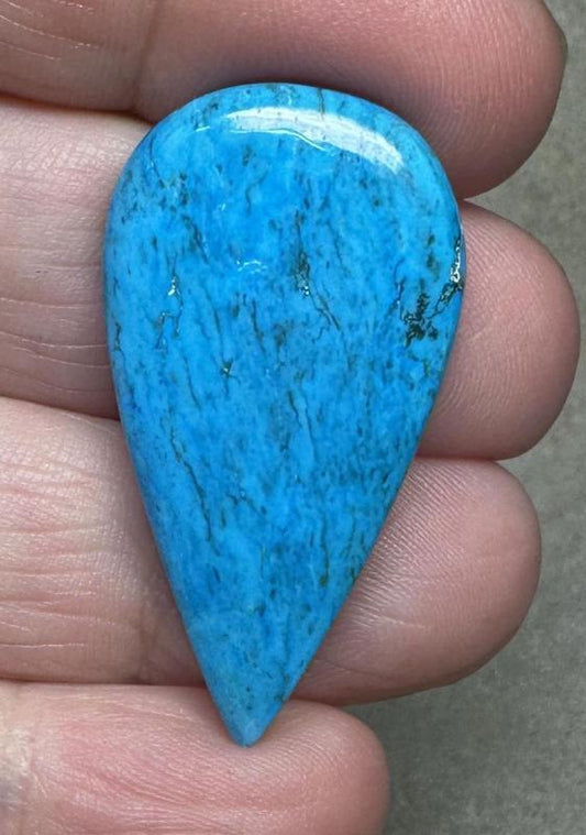 Teardrop 38x20mm Feroza Turquoise Cabochon 25