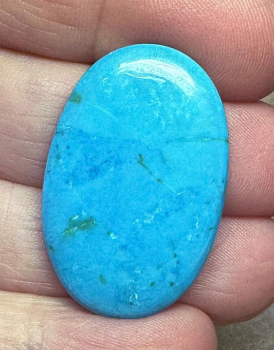 Oval 33x21mm Feroza Turquoise Cabochon 30