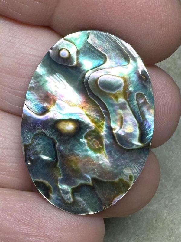 Oval 32x23mm Paua Shell Cabochon 12